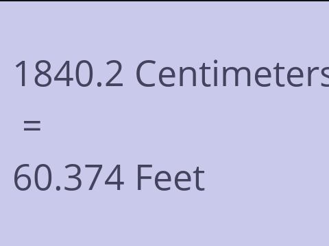 1840.2 CM TO FEET