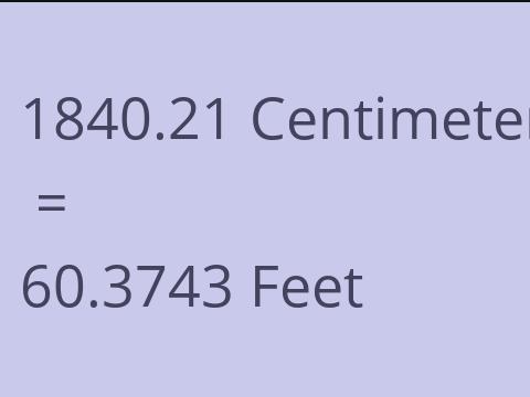 1840.21 CM TO FEET