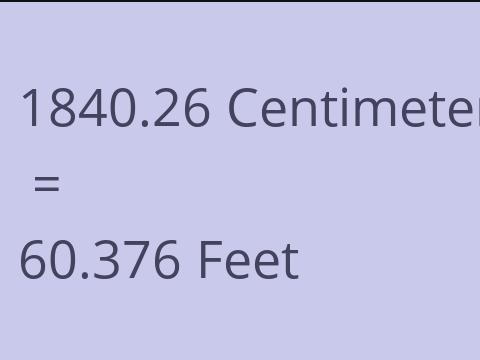 1840.26 CM TO FEET