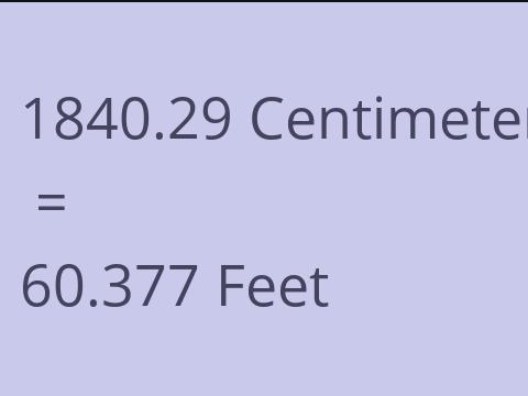 1840.29 CM TO FEET