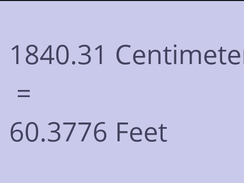 1840.31 CM TO FEET