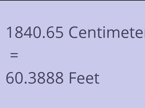 1840.65 CM TO FEET