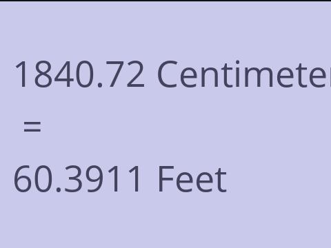 1840.72 CM TO FEET