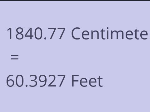 1840.77 CM TO FEET