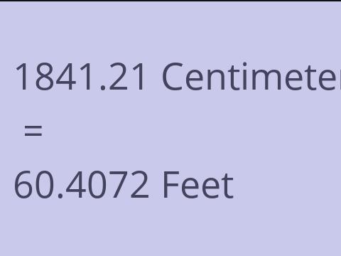 1841.21 CM TO FEET