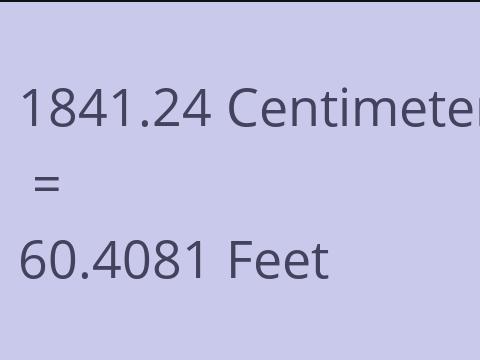 1841.24 CM TO FEET