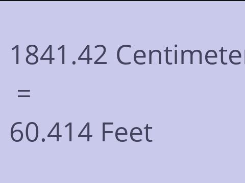 1841.42 CM TO FEET