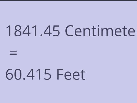 1841.45 CM TO FEET