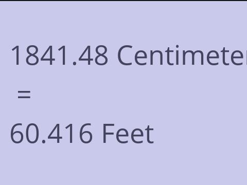 1841.48 CM TO FEET