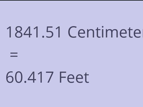 1841.51 CM TO FEET