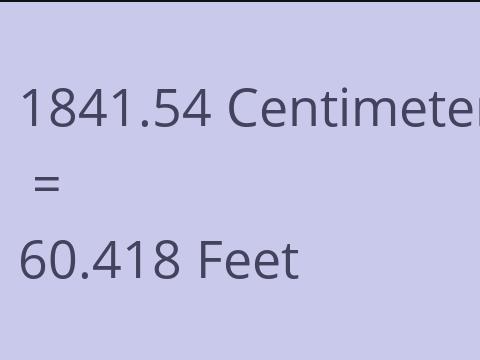 1841.54 CM TO FEET