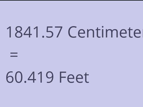 1841.57 CM TO FEET