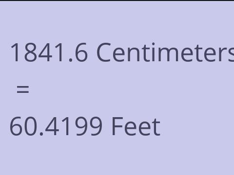 1841.6 CM TO FEET