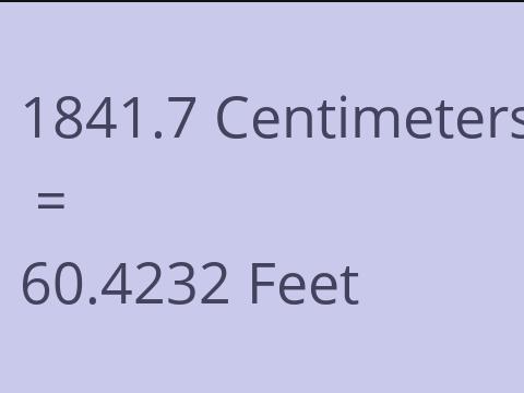 1841.7 CM TO FEET