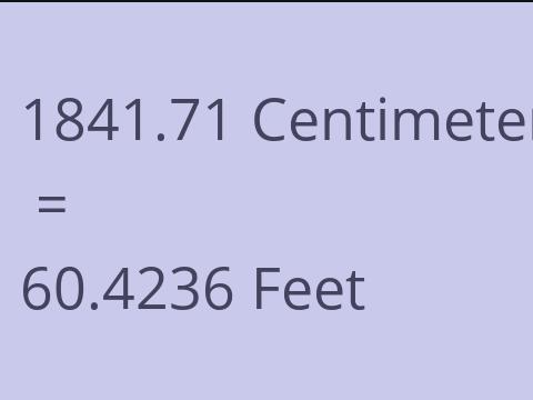 1841.71 CM TO FEET