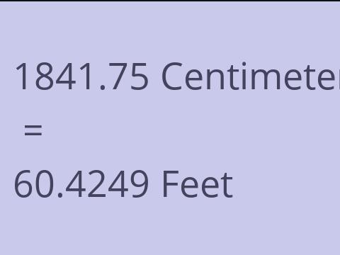 1841.75 CM TO FEET