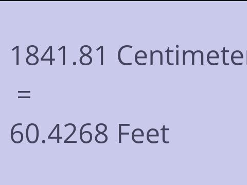 1841.81 CM TO FEET