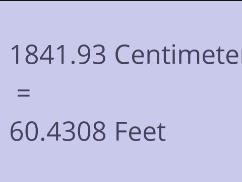 1841.93 CM TO FEET