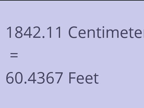 1842.11 CM TO FEET