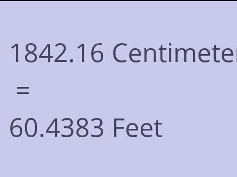 1842.16 CM TO FEET