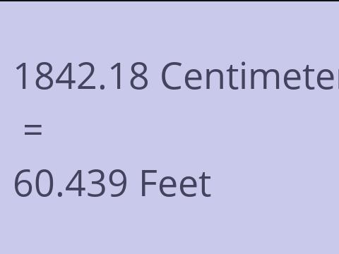 1842.18 CM TO FEET