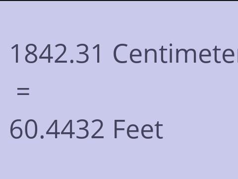 1842.31 CM TO FEET