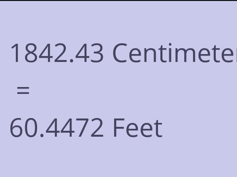 1842.43 CM TO FEET