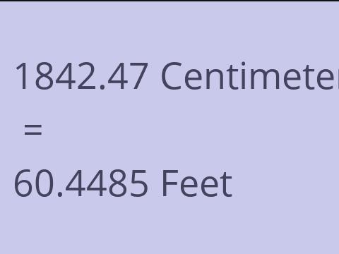 1842.47 CM TO FEET