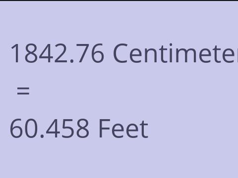 1842.76 CM TO FEET