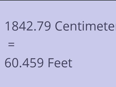 1842.79 CM TO FEET