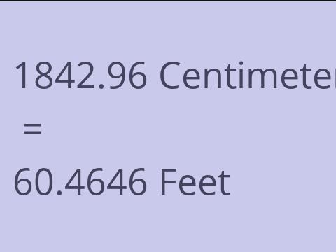 1842.96 CM TO FEET