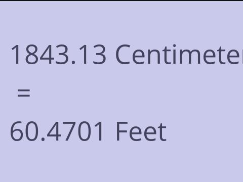 1843.13 CM TO FEET