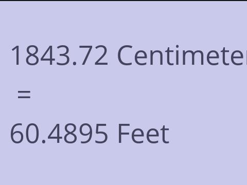 1843.72 CM TO FEET