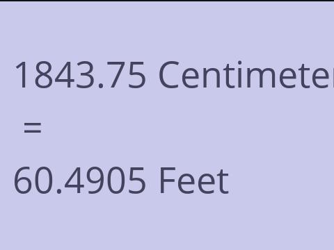 1843.75 CM TO FEET