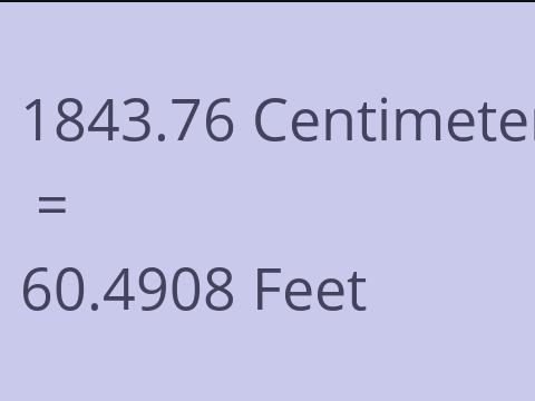 1843.76 CM TO FEET