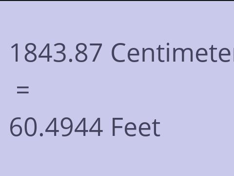 1843.87 CM TO FEET