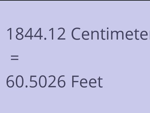 1844.12 CM TO FEET