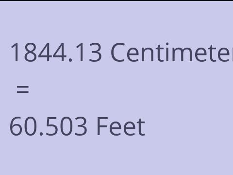 1844.13 CM TO FEET