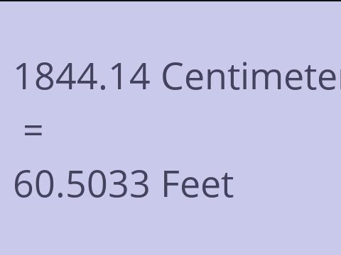 1844.14 CM TO FEET