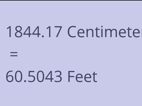 1844.17 CM TO FEET