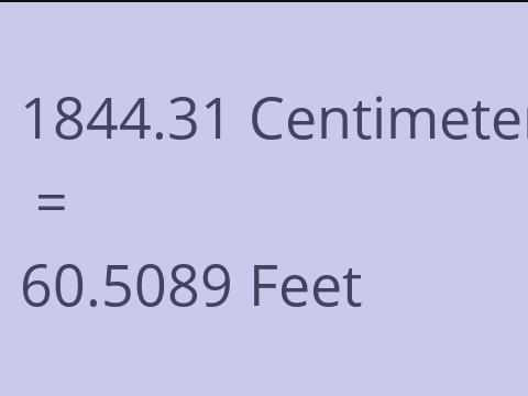 1844.31 CM TO FEET