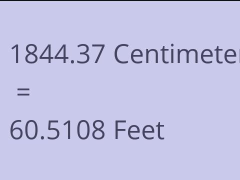 1844.37 CM TO FEET