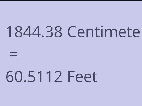 1844.38 CM TO FEET