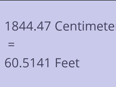 1844.47 CM TO FEET