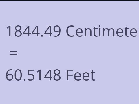 1844.49 CM TO FEET