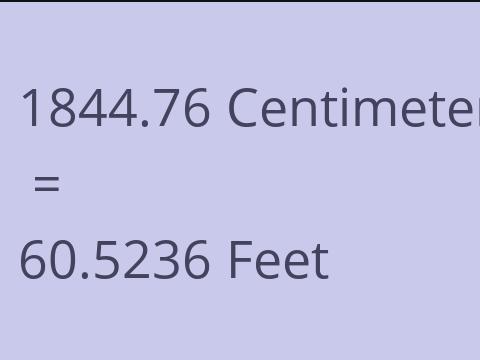 1844.76 CM TO FEET