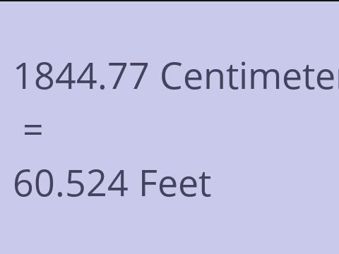 1844.77 CM TO FEET