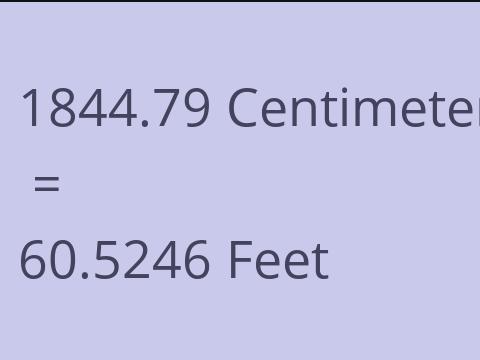 1844.79 CM TO FEET