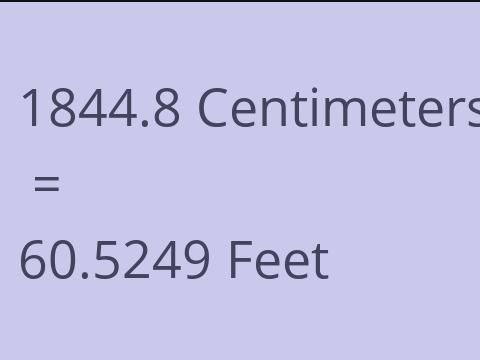 1844.8 CM TO FEET