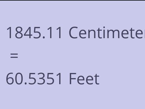 1845.11 CM TO FEET